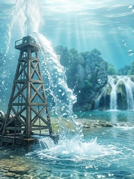 clean water well in oklahoma in front of Turner Falls